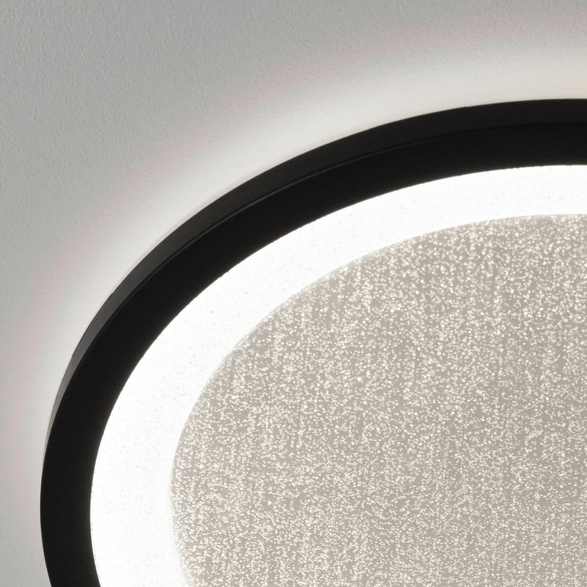 LED PLAFONJERA - bela/crna, Dizajnerski, plastika (29,5/2,5cm)