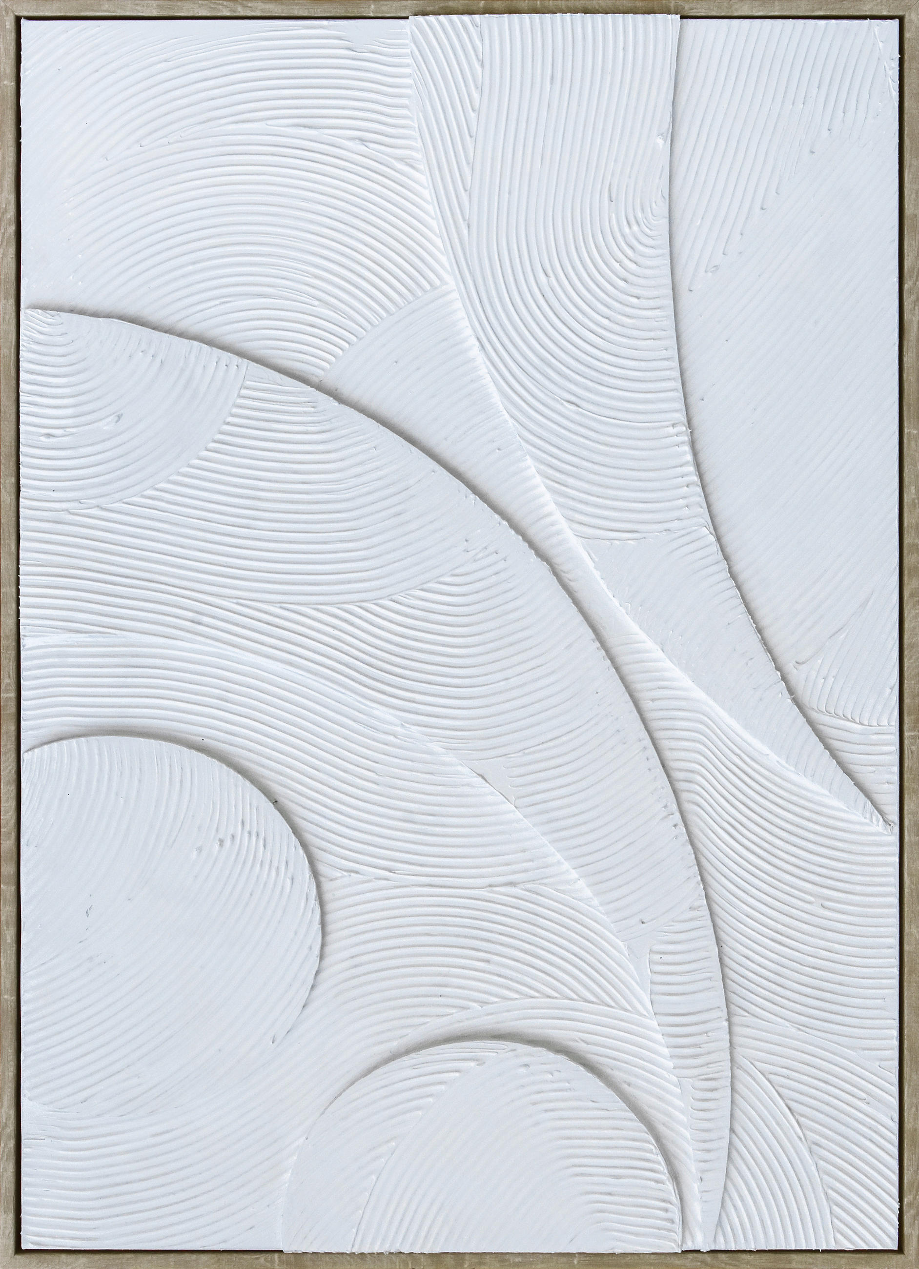 BILD Abstraktes Weiß 50/70 cm  - Weiß/Naturfarben, Trend, Holzwerkstoff/Kunststoff (50/70cm) - Monee