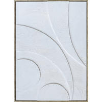 BILD Abstraktes Weiß 50/70 cm  - Weiß/Naturfarben, Trend, Holzwerkstoff/Kunststoff (50/70cm) - Monee