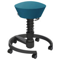 BÜROHOCKER 55/45,66/55 cm  - Petrol/Schwarz, Basics, Kunststoff/Textil (55/45,66/55cm) - Aeris