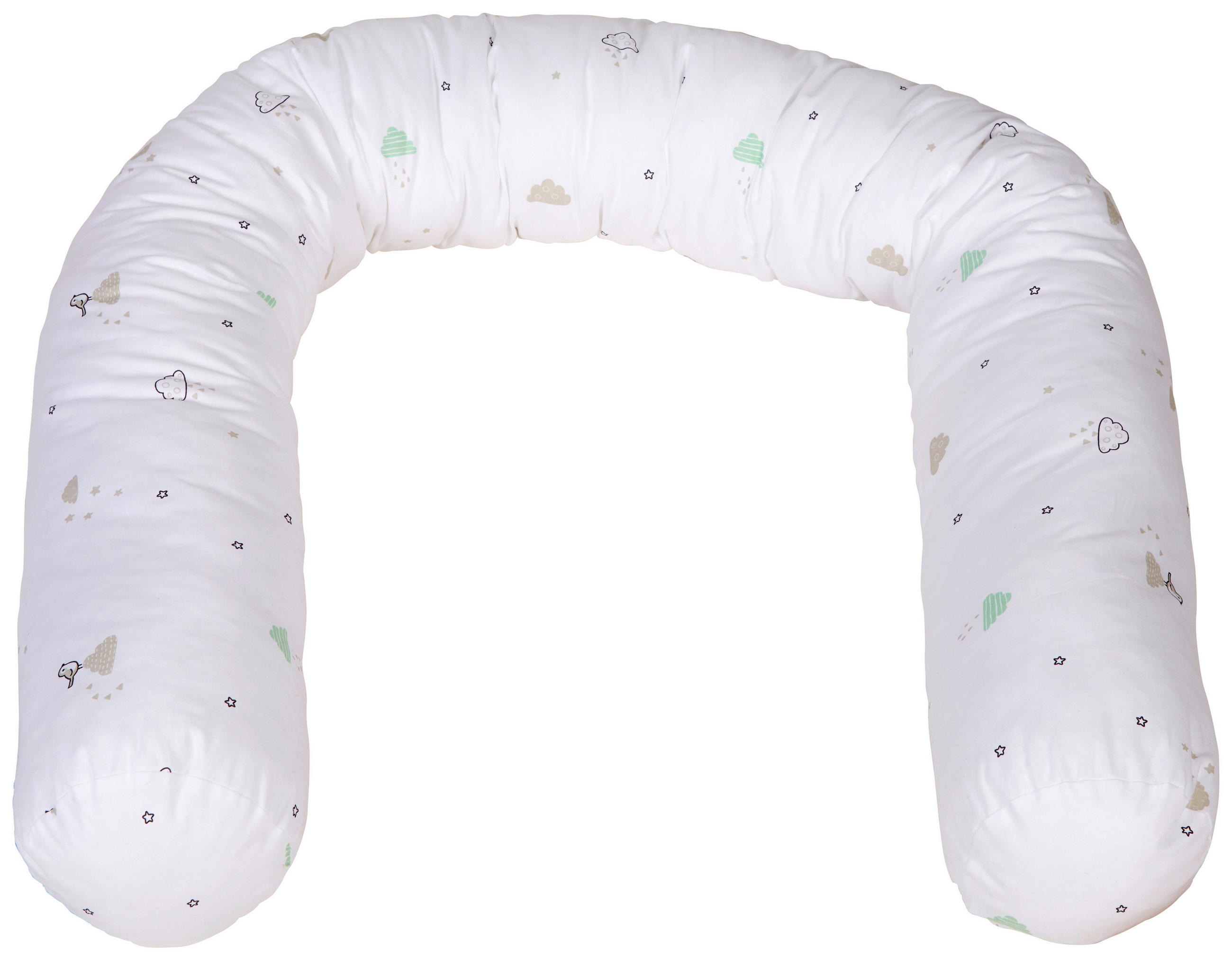 NESTCHENSCHLANGE Modern Clouds   14/180 cm  - Weiß/Grau, Trend, Textil (14/180cm) - Patinio