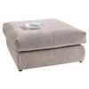 HOCKER Webstoff Taupe  - Taupe/Schwarz, Design, Kunststoff/Textil (110/50/110cm) - Carryhome
