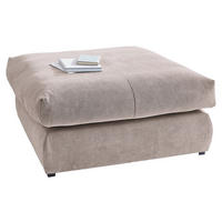 HOCKER Webstoff Taupe  - Taupe/Schwarz, Design, Kunststoff/Textil (110/50/110cm) - Carryhome