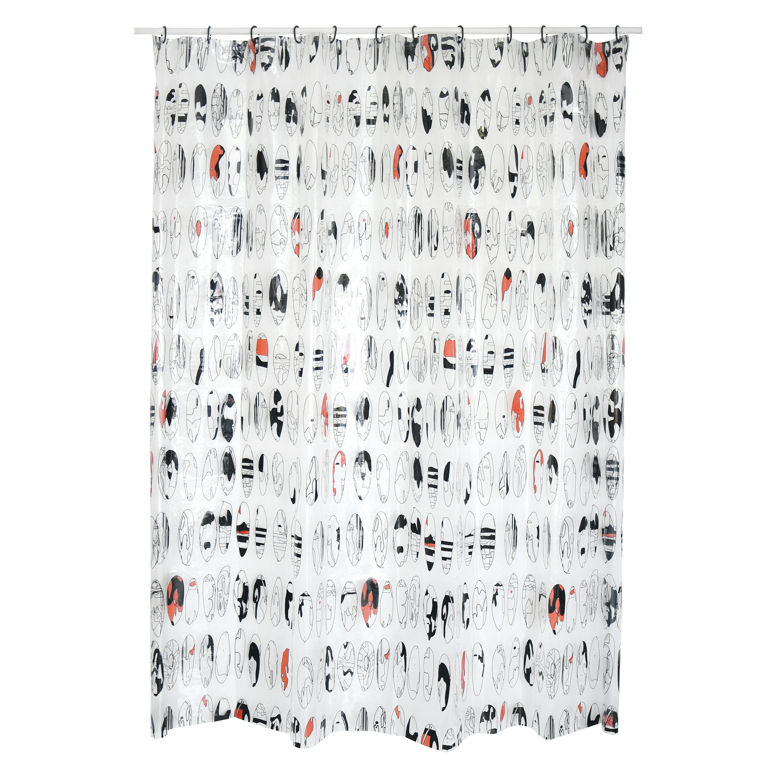DUSCHVORHANG GRAPHIC 180/200 cm  - Multicolor, Basics, Kunststoff (180/200cm) - MSV