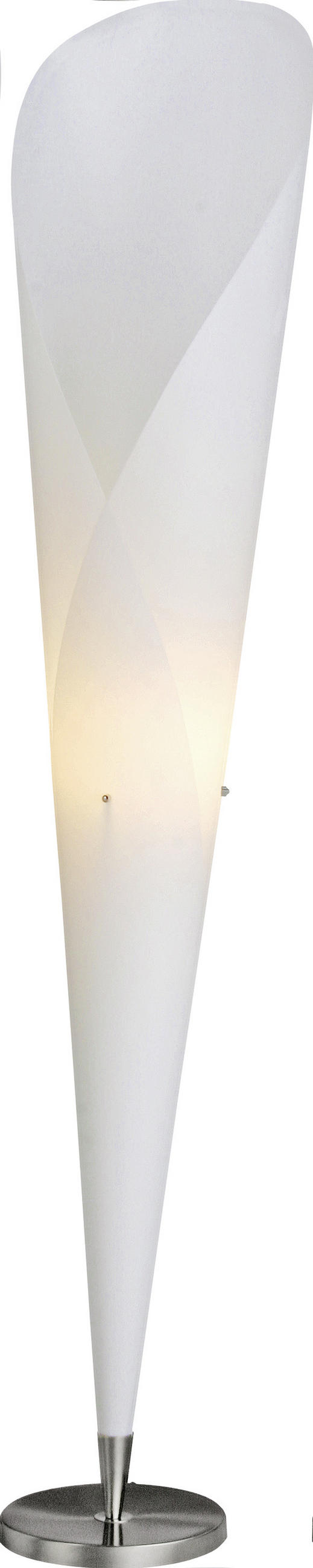 STEHLEUCHTE 30/162 cm    - Chromfarben/Weiß, KONVENTIONELL, Kunststoff/Metall (30/162cm) - Näve