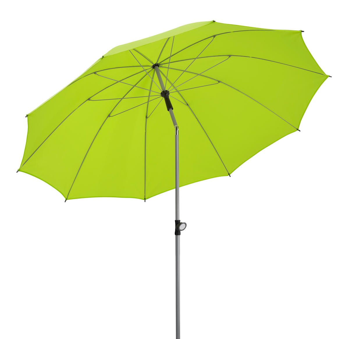 SONNENSCHIRM   - Silberfarben/Hellgrün, Basics, Textil/Metall (220/231/220cm) - Schneider