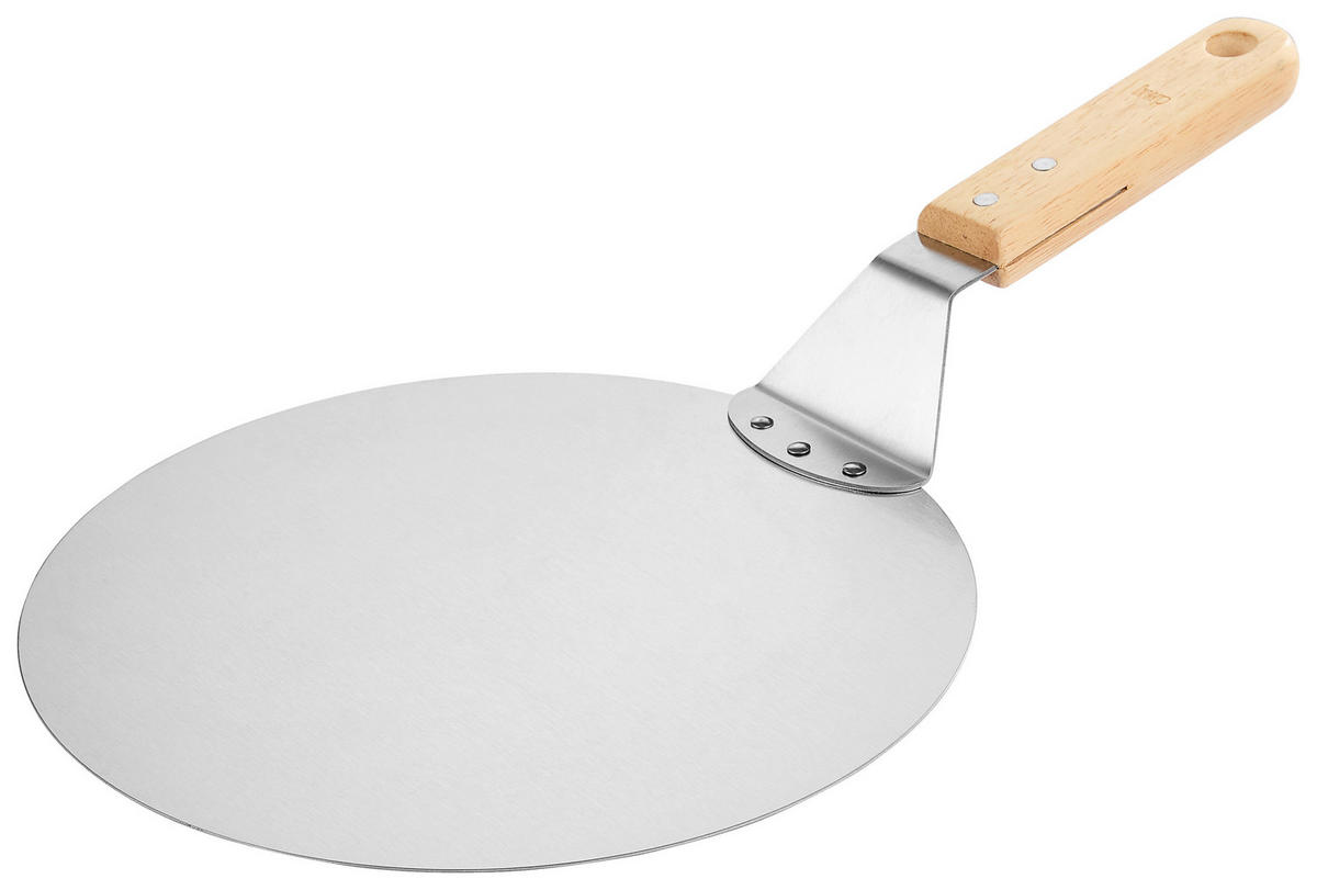PIZZASCHAUFEL - Edelstahlfarben/Naturfarben, Basics, Holz/Metall (25,5cm) - Homeware Profession.