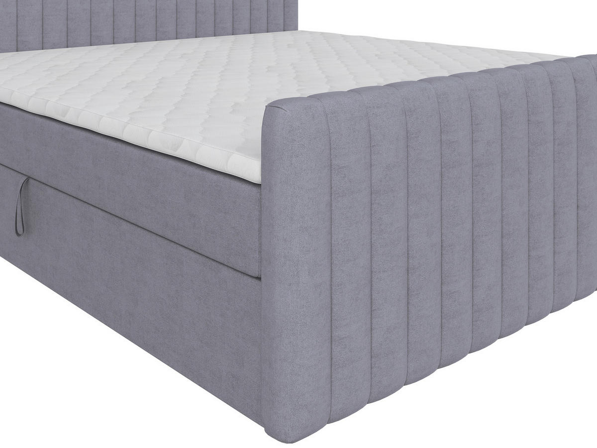 BOXBETT 180/200 cm  Grau  - Schwarz/Grau, Konventionell, Holz/Textil (180/200cm) - Carryhome