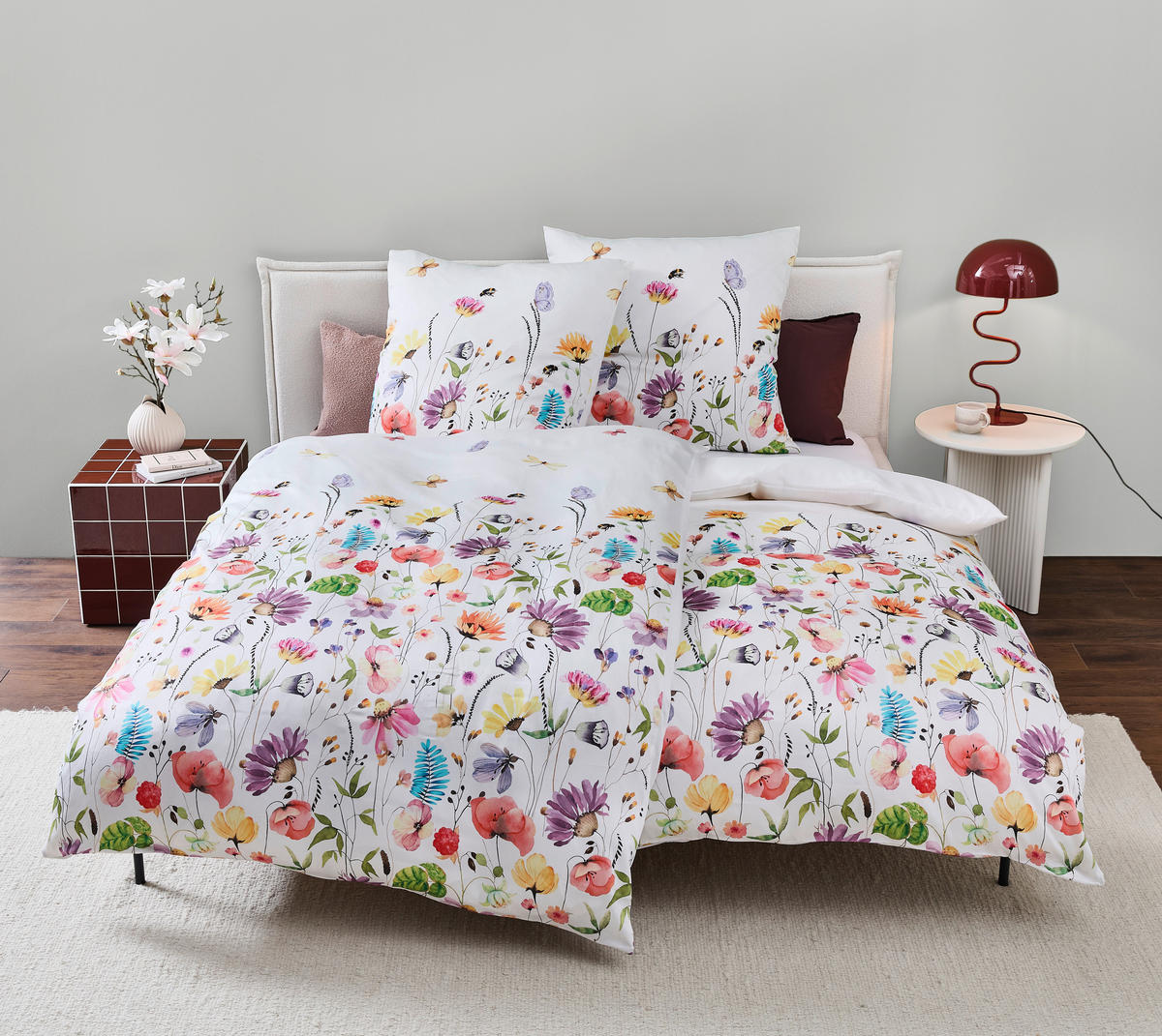 WENDEBETTWÄSCHE Satin 155/220 cm  - Multicolor, Textil (155/220cm) - Novel