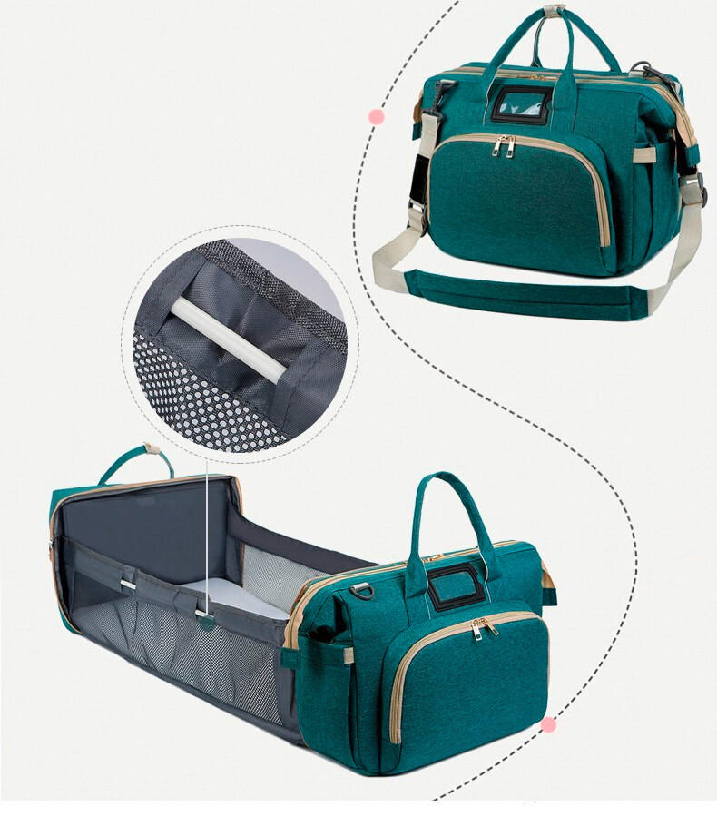 WICKELTASCHE  - Schwarz, Basics, Textil (20/40/30cm)