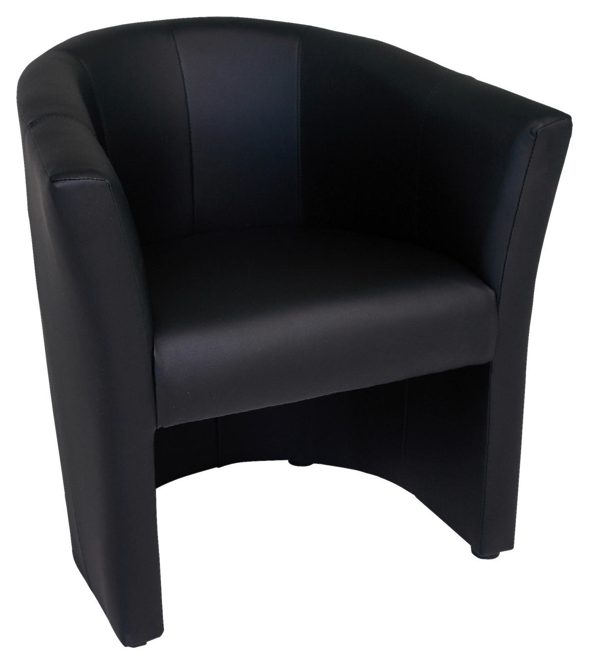 SESSEL in Lederlook Schwarz  - Schwarz, KONVENTIONELL, Kunststoff/Textil (68/78/65cm) - Boxxx