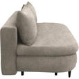 SCHLAFSOFA in Velours Beige  - Beige/Schwarz, Design, Holz/Textil (213/89/105cm) - Novel