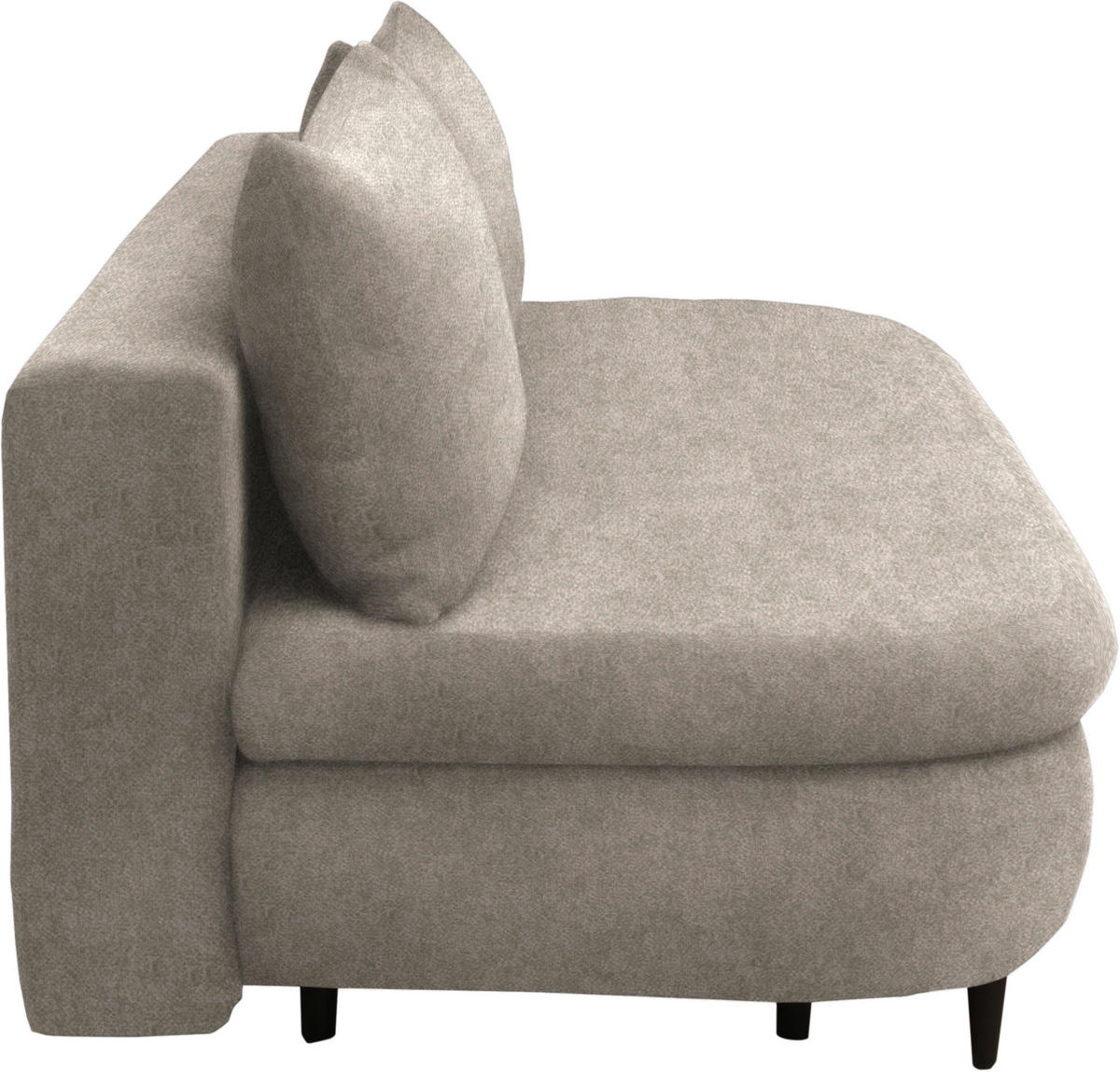 SCHLAFSOFA in Velours Beige  - Beige/Schwarz, Design, Holz/Textil (213/89/105cm) - Novel