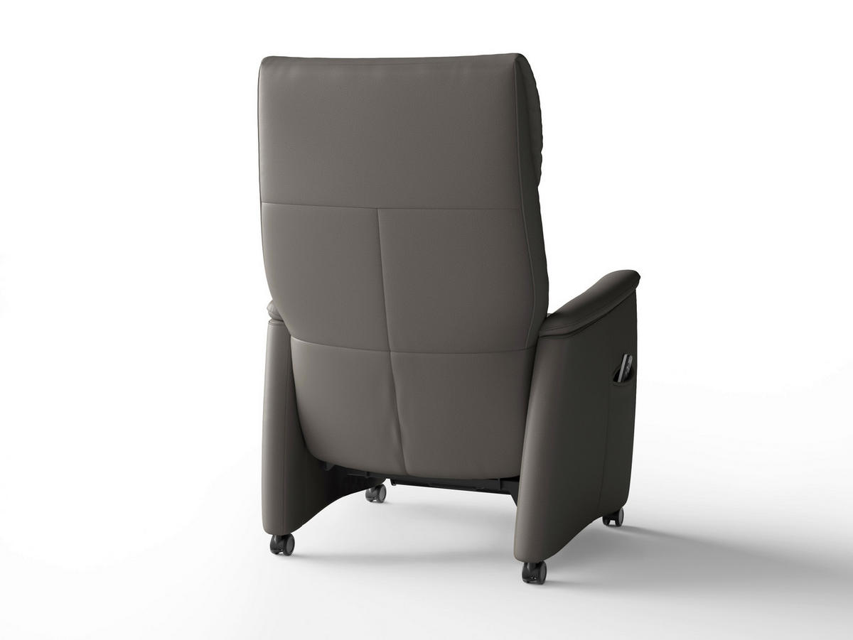 RELAXAČNÉ KRESLO, koža, mokka - čierna/mokka, Basics, koža/plast (76/110/84cm) - Sit & More