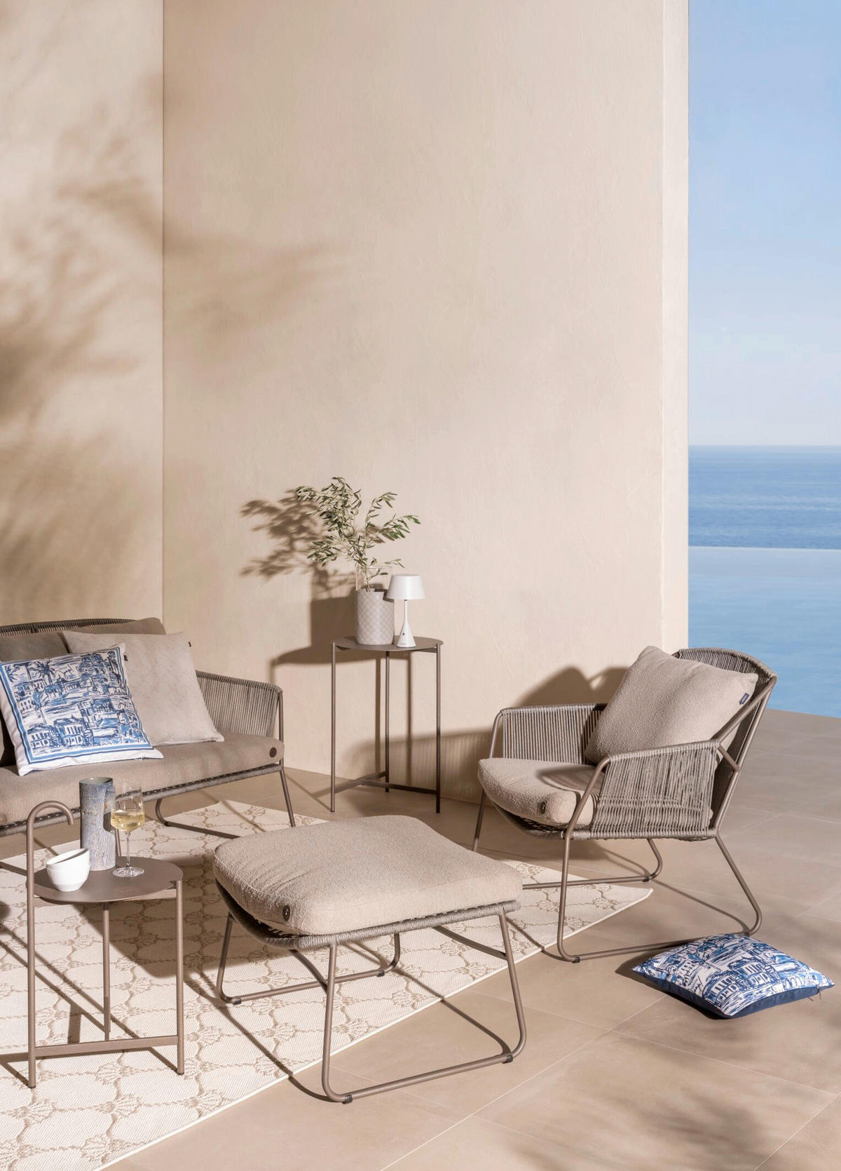 OUTDOORTEPPICH 160/230 cm Cornflower  - Creme, Design, Textil (160/230cm) - Joop!