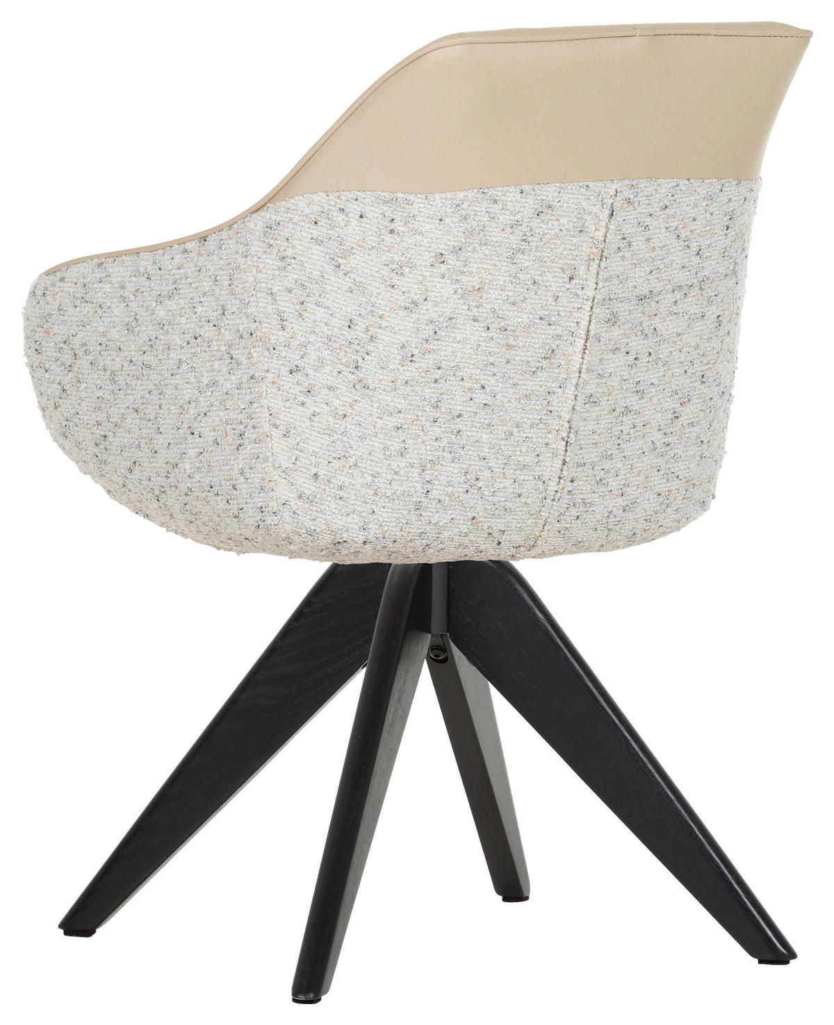 ARMLEHNSTUHL  in Chenille, Lederlook  - Beige/Creme, KONVENTIONELL, Holz/Textil (60/83/65cm) - Landscape