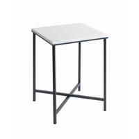 BEISTELLTISCH 39/39/55 cm Anthrazit, Weiß quadratisch  - Anthrazit/Weiß, Trend, Holzwerkstoff/Metall (39/39/55cm)