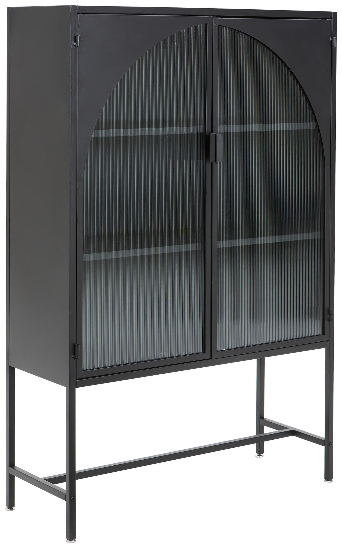 VITRINE  in Schwarz  - Schwarz, Design, Glas/Metall (95/145/35cm) - MID.YOU