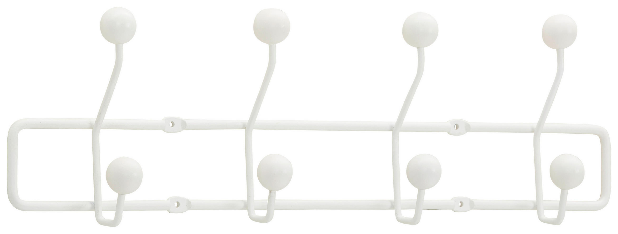 CUIER DE PERETE CU CÂRLIGE - alb, Trend, metal (52/14,5/5cm) - Carryhome