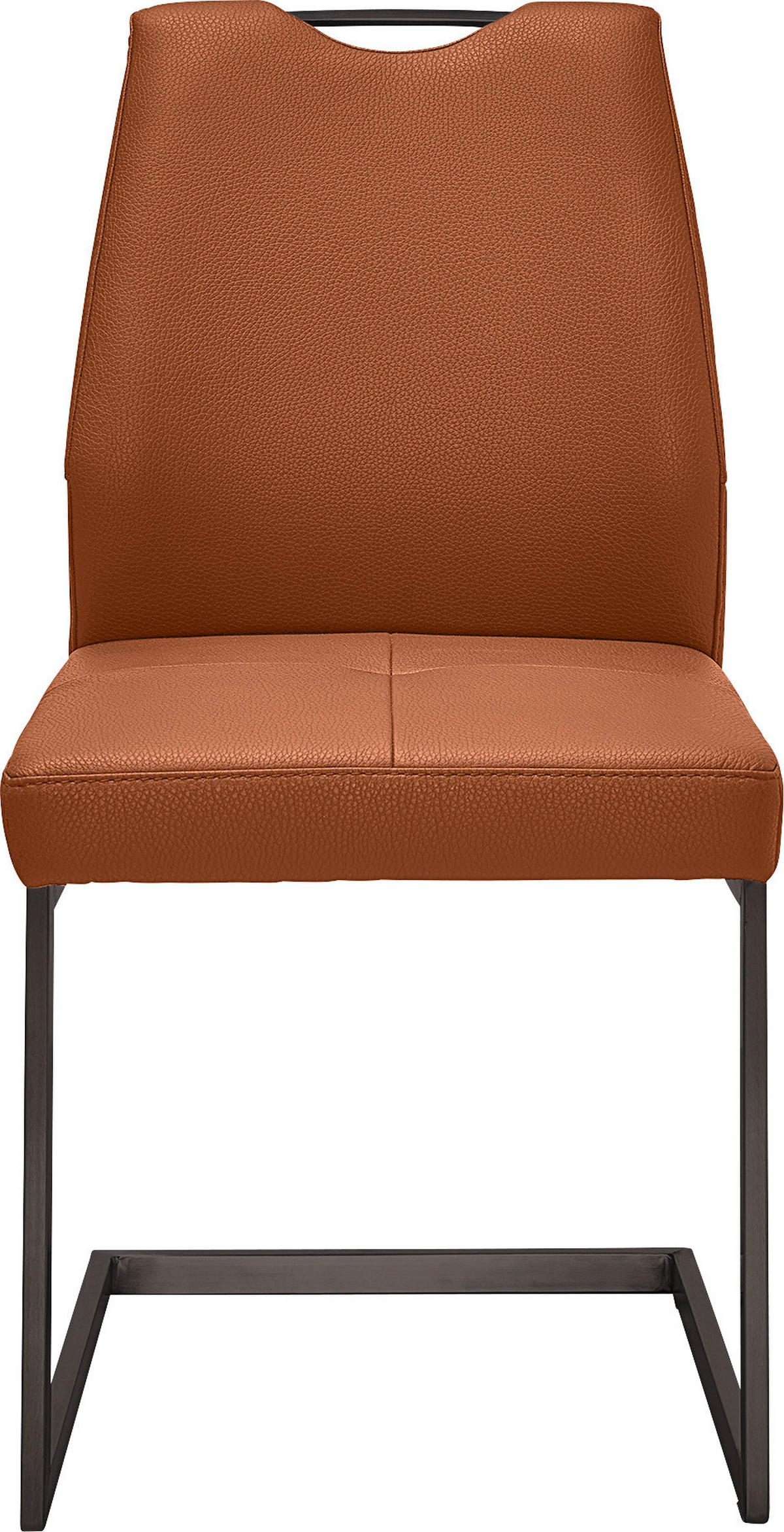 SCHWINGSTUHL  in Stahl Mikrofaser  - Schwarz/Braun, Design, Textil/Metall (47/58/99cm) - Dieter Knoll