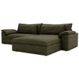 ECKSOFA  in Webstoff Grün  306/198 cm  - Schwarz/Grün, MODERN, Kunststoff/Textil (306/198cm) - Carryhome