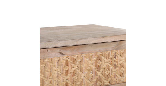 NACHTSCHRANK 45/56/37 cm Mangoholz, Rattan massiv - Goldfarben/Naturfarben, Design, Holz/Holzwerkstoff (45/56/37cm) - Landscape