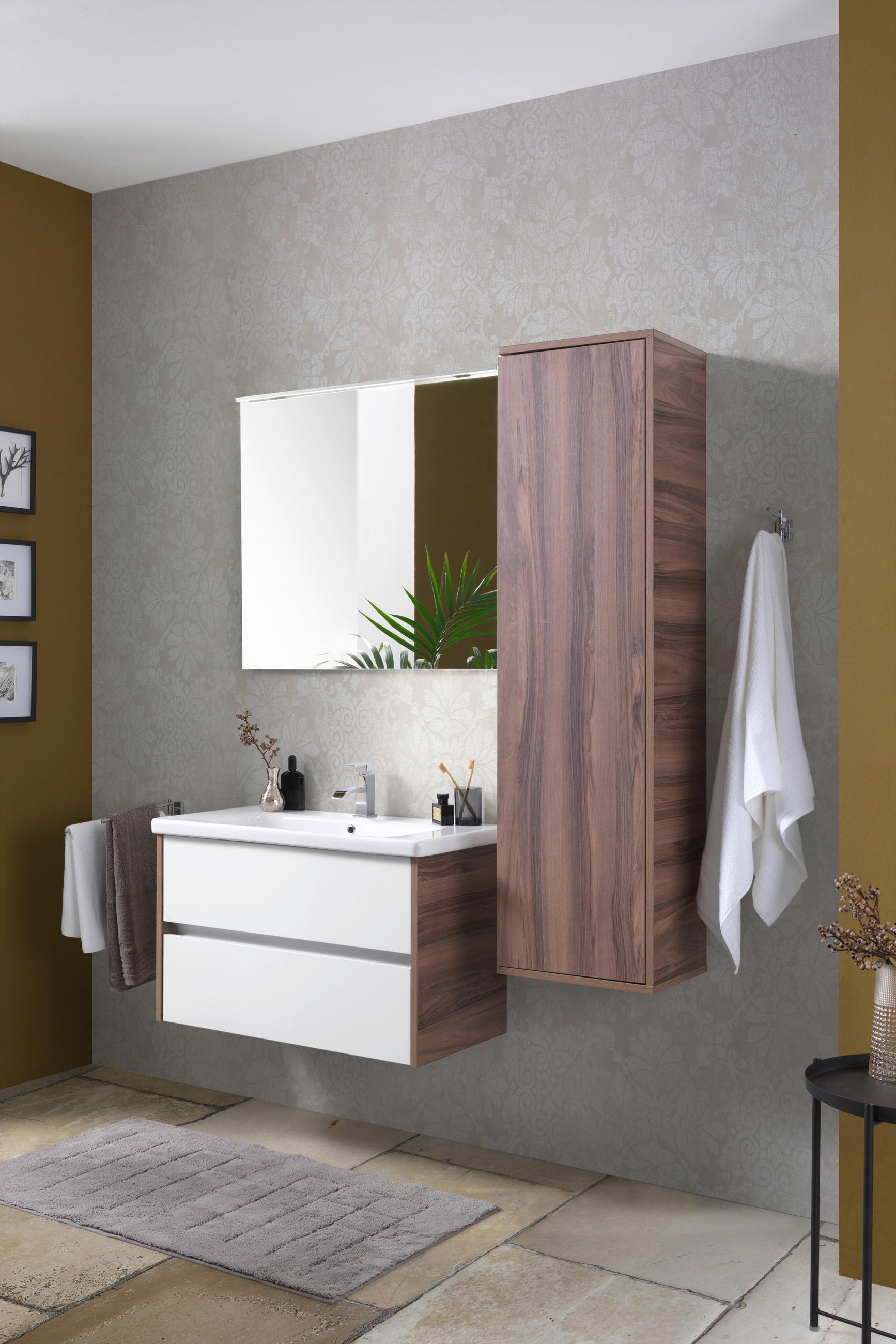 BADEZIMMERSPIEGEL 90/80/1,4 cm  - Silberfarben, KONVENTIONELL, Glas (90/80/1,4cm) - Voleo