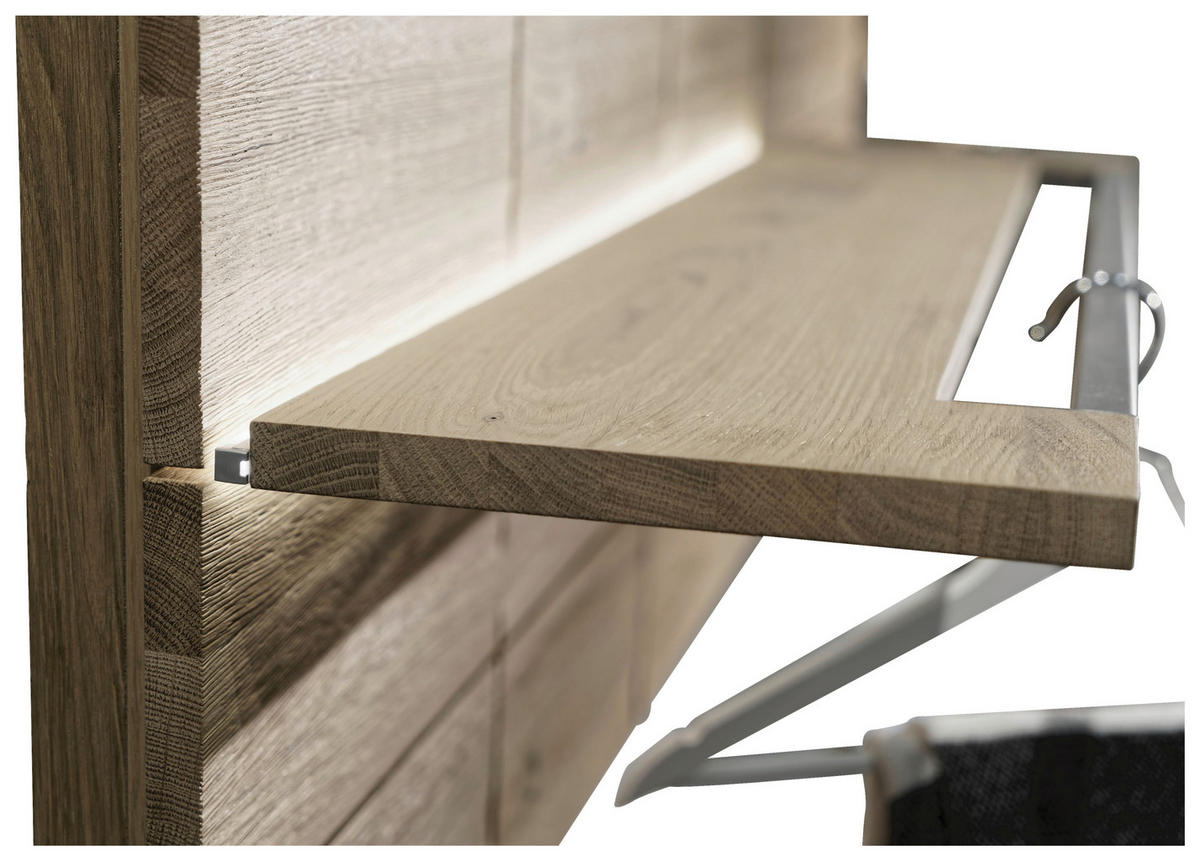 GARDEROBENPANEEL 95,6/95,6/32,5 cm  - Eichefarben, Natur, Glas/Holz (95,6/95,6/32,5cm) - Voglauer