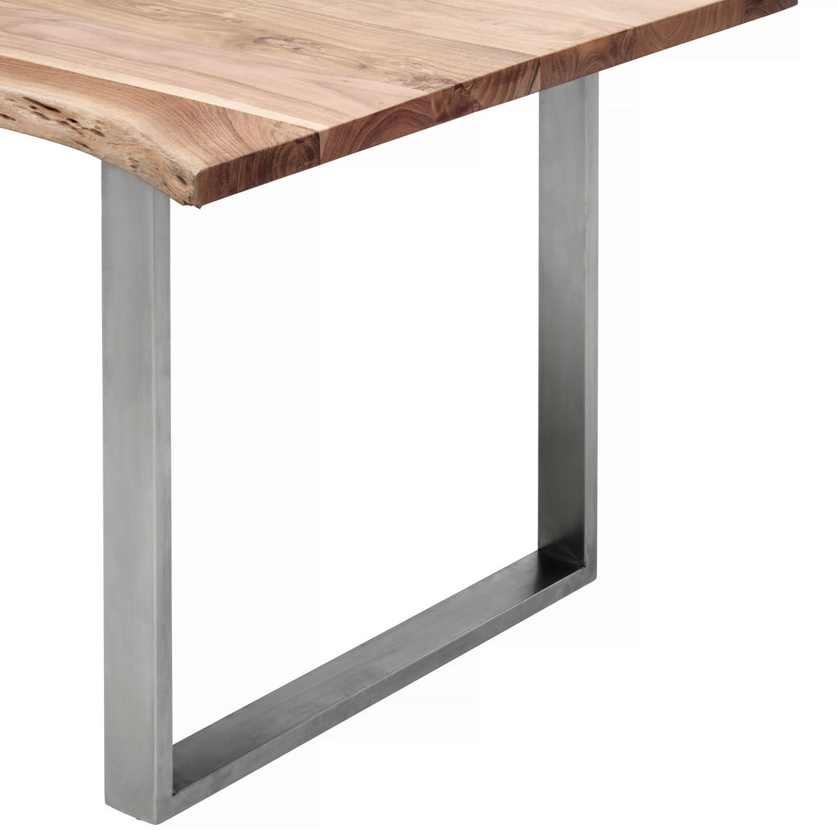 ESSTISCH in Holz, Metall   - Edelstahlfarben/Naturfarben, Lifestyle, Holz/Metall (200/76/100cm) - MID.YOU