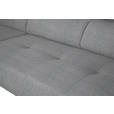 ECKSOFA in Webstoff Silberfarben  205/280 cm  - Silberfarben/Schwarz, Design, Textil/Metall (205/280cm) - Xora