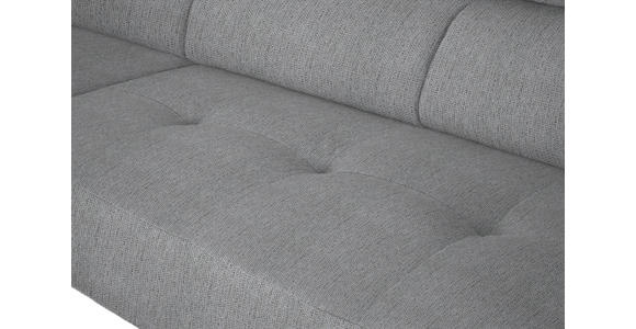 ECKSOFA in Webstoff Silberfarben 205/280 cm - Silberfarben/Schwarz, Design, Textil/Metall (205/280cm) - Xora