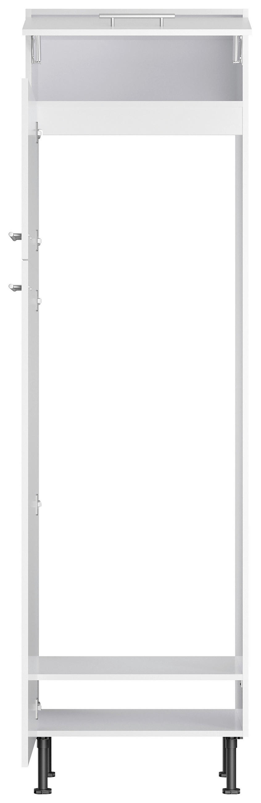 ECKKÜCHE 200/270 cm  in Weiß  - Edelstahlfarben/Anthrazit, Basics, Holzwerkstoff/Metall (200/270cm) - Optifit