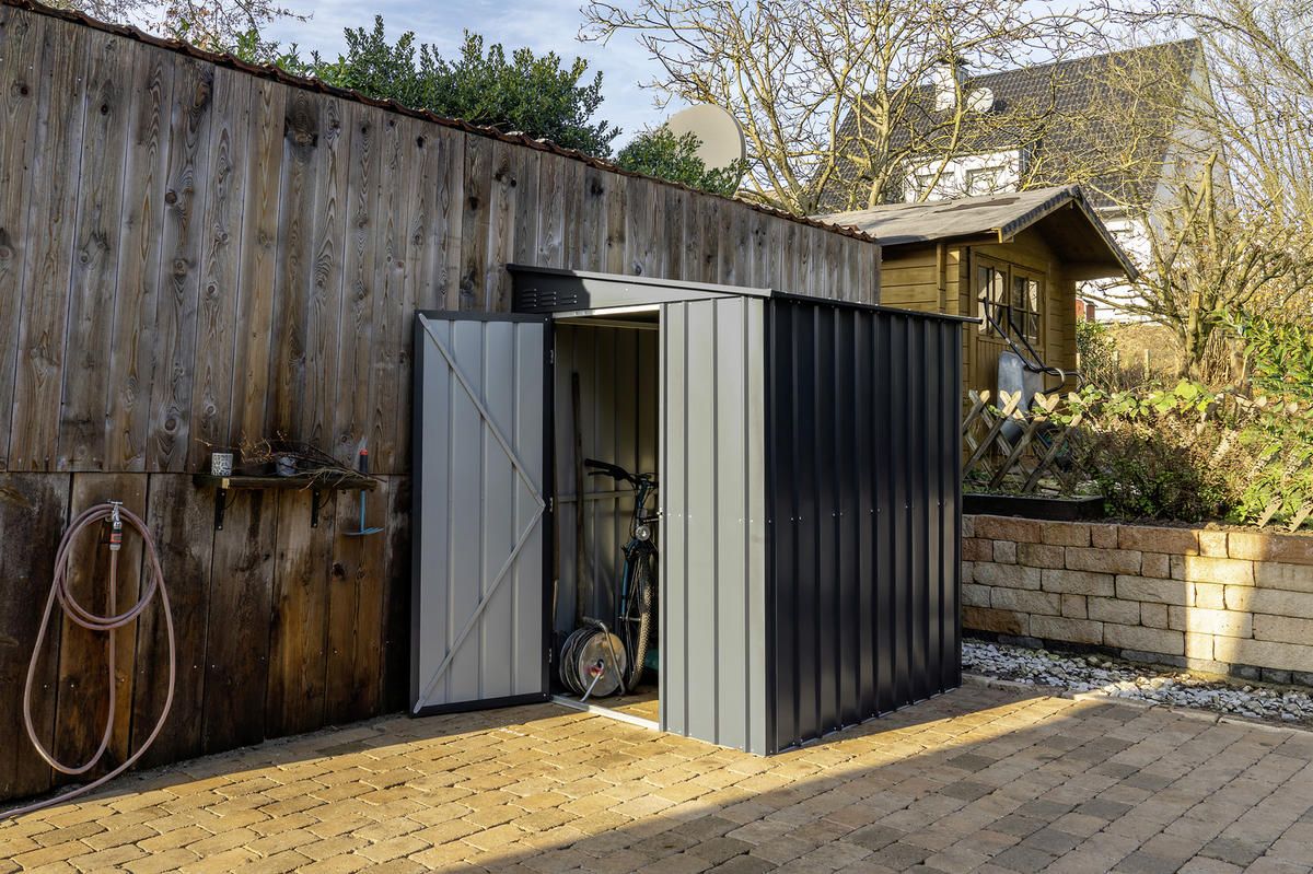 GERÄTEHAUS 155/203/180 cm  - Anthrazit, Basics, Metall (155/203/180cm)