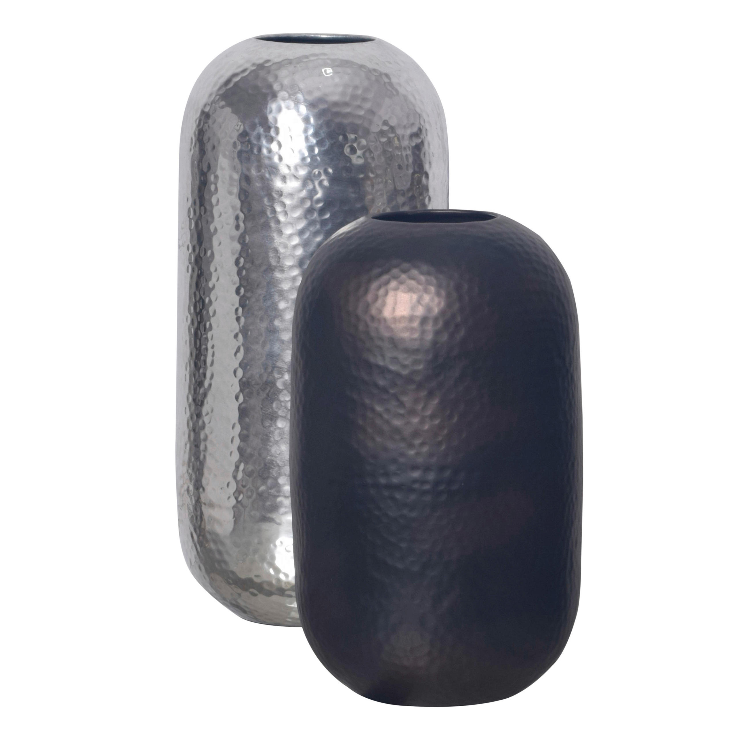 DEKOVASE  - Silberfarben, Design, Metall - Livetastic