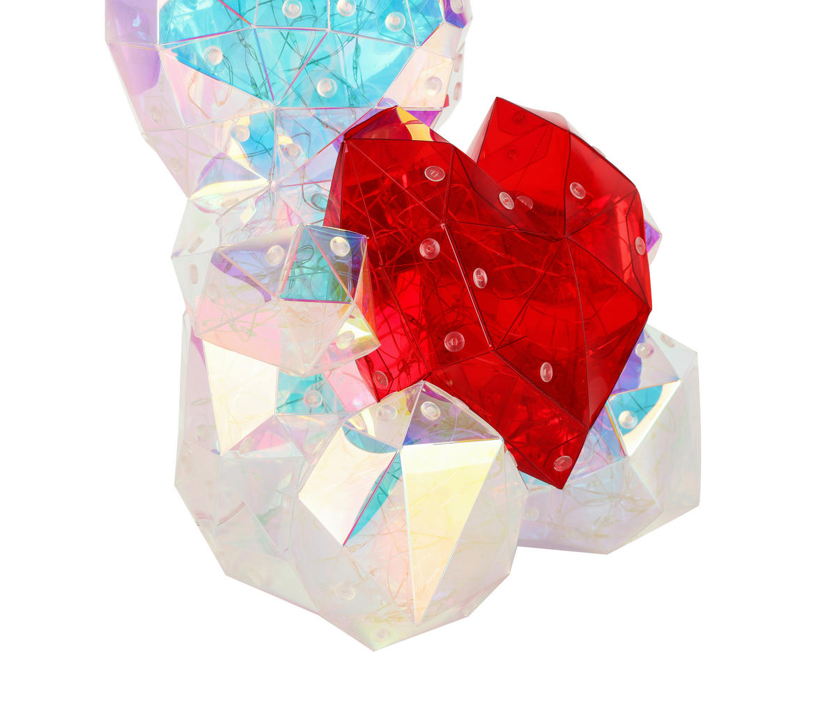 LED-DEKOLEUCHTE - Klar/Rot, Trend, Kunststoff (23/19/30cm) - Globo