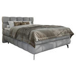 BOXBETT 140/200 cm,  in Grau, Bettkasten, Topper, H3 + H3 = fest  - Schwarz/Grau, Trend, Textil/Metall (140/200cm) - Esposa