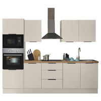 KÜCHENBLOCK MULTAN  in Kaschmir  - Kaschmir/Schwarz, Basics, Holzwerkstoff/Metall (270/211/60cm) - Xora
