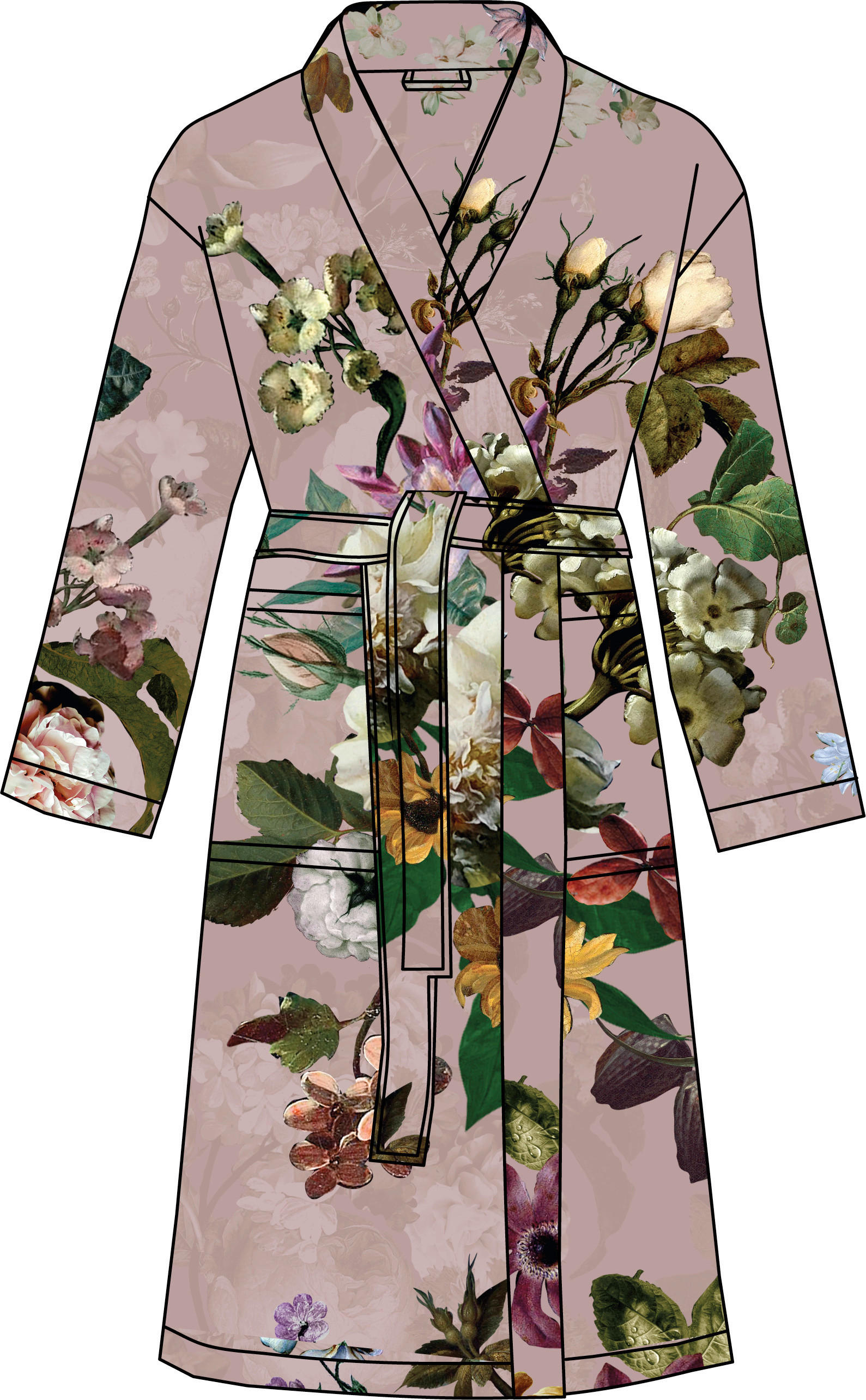 KIMONO velikost: L - pink, Konventionell, textil (Lnull) - Essenza