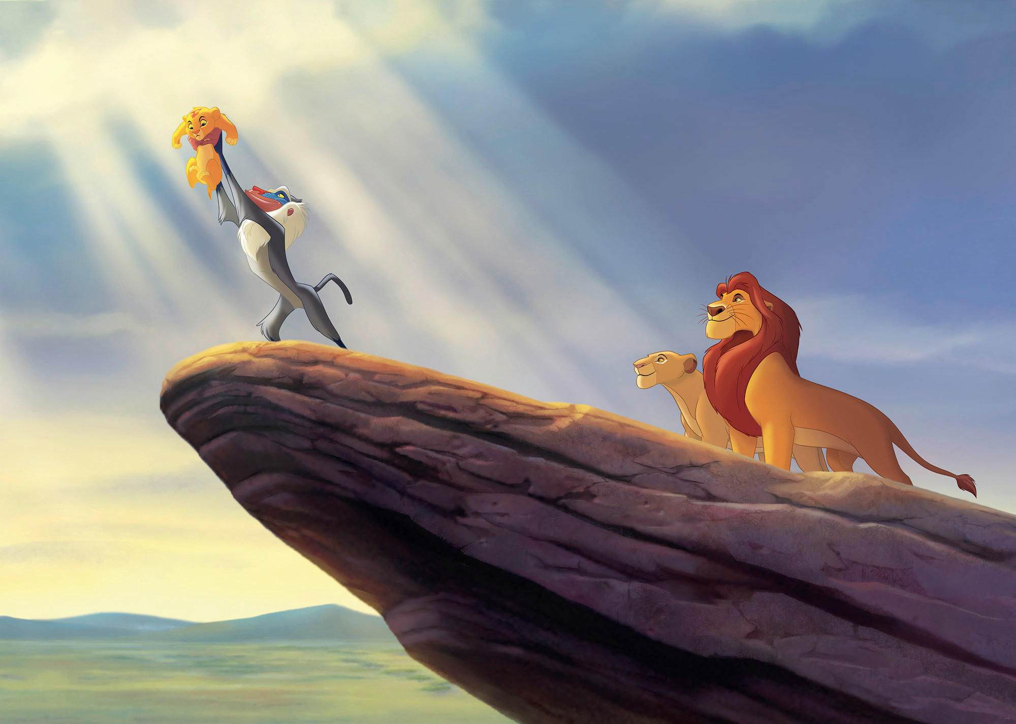 FOTOTAPETE THE LION KING THE NEW KING  - Blau, Design, Textil (350/250cm) - Disney