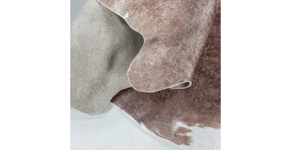 FELLTEPPICH 100/135 cm Etosha  - Braun/Weiß, Design, Leder/Textil (100/135cm) - Novel