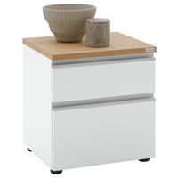 KOMMODE  in 45/46/41 cm  - Eichefarben/Silberfarben, Design, Holzwerkstoff/Kunststoff (45/46/41cm) - Dieter Knoll