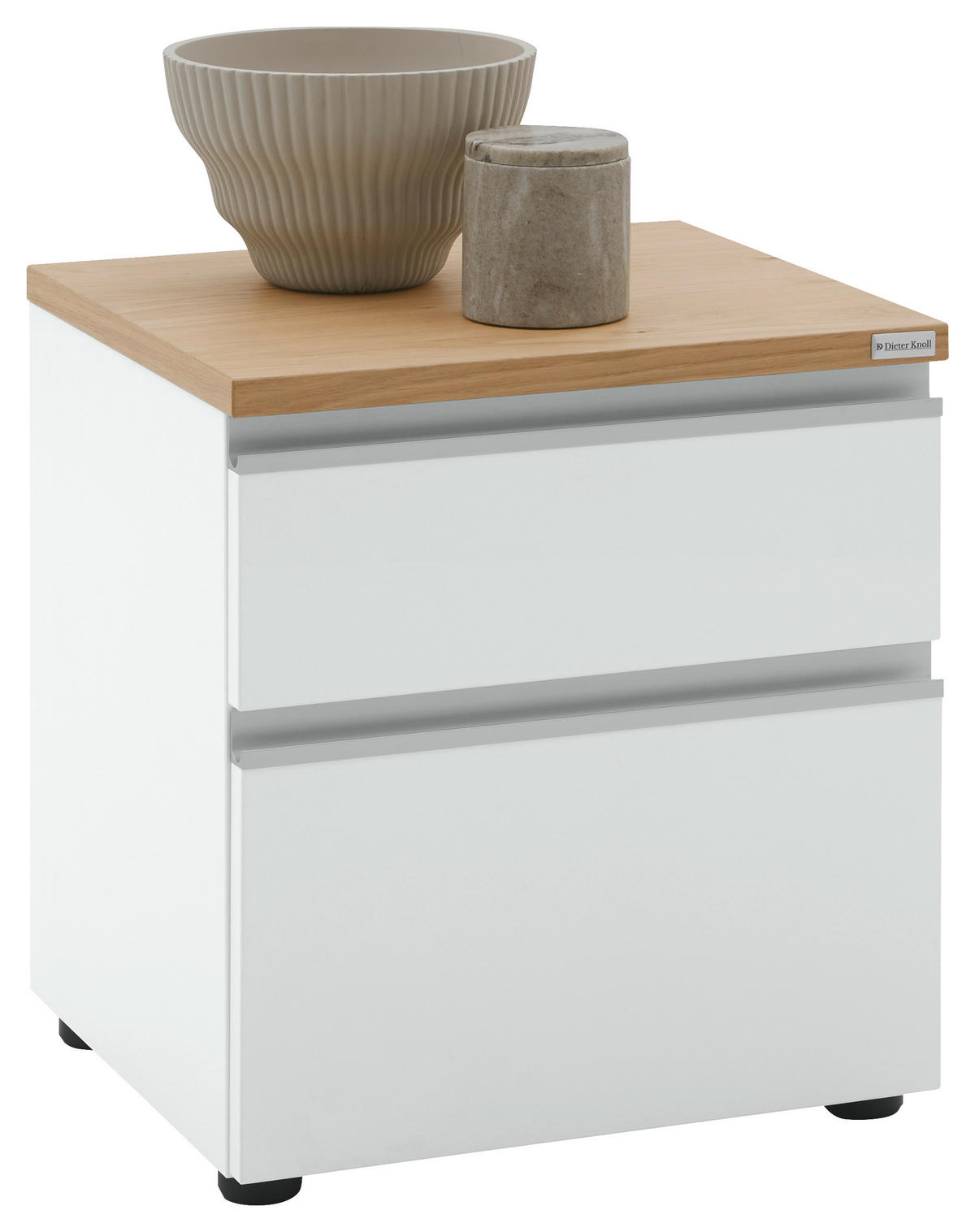 KOMMODE  in 45/46/41 cm  - Eichefarben/Silberfarben, Design, Holzwerkstoff/Kunststoff (45/46/41cm) - Dieter Knoll