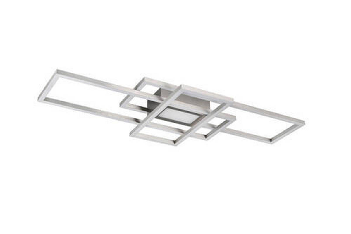 STROPNÉ LED SVIETIDLO, 70/30/6,2 cm - niklová, Basics, kov/plast (70/30/6,2cm) - Novel