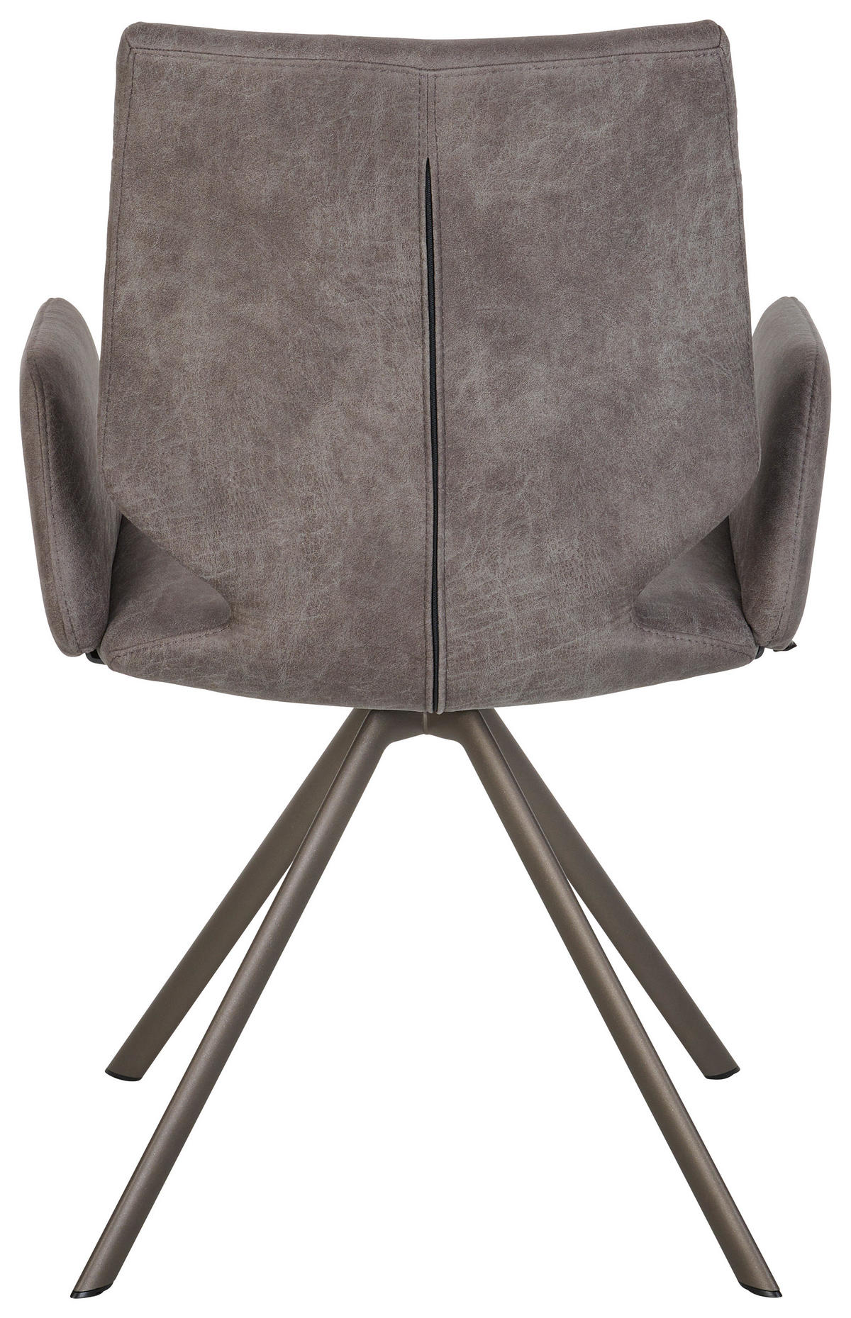 ARMLEHNSTUHL  in Stahl Mikrofaser  - Graubraun/Braun, Design, Textil/Metall (57/92/63cm) - Venjakob