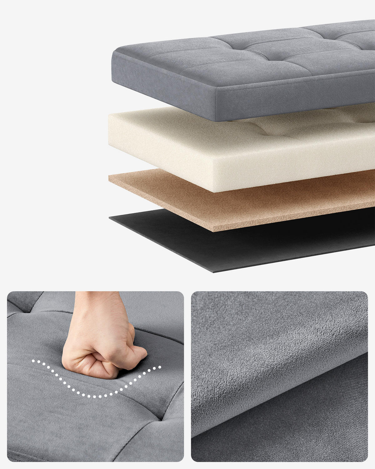 SITZBOX  - Grau, Basics, Textil (38/38/38cm)