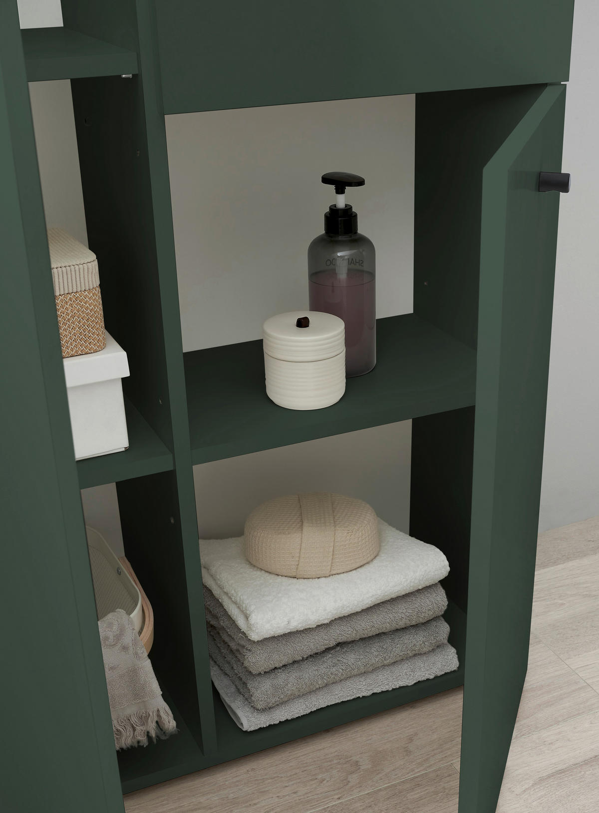 MIDISCHRANK 80/110/30 cm  - Schwarz/Grün, Modern, Holzwerkstoff/Kunststoff (80/110/30cm) - MID.YOU