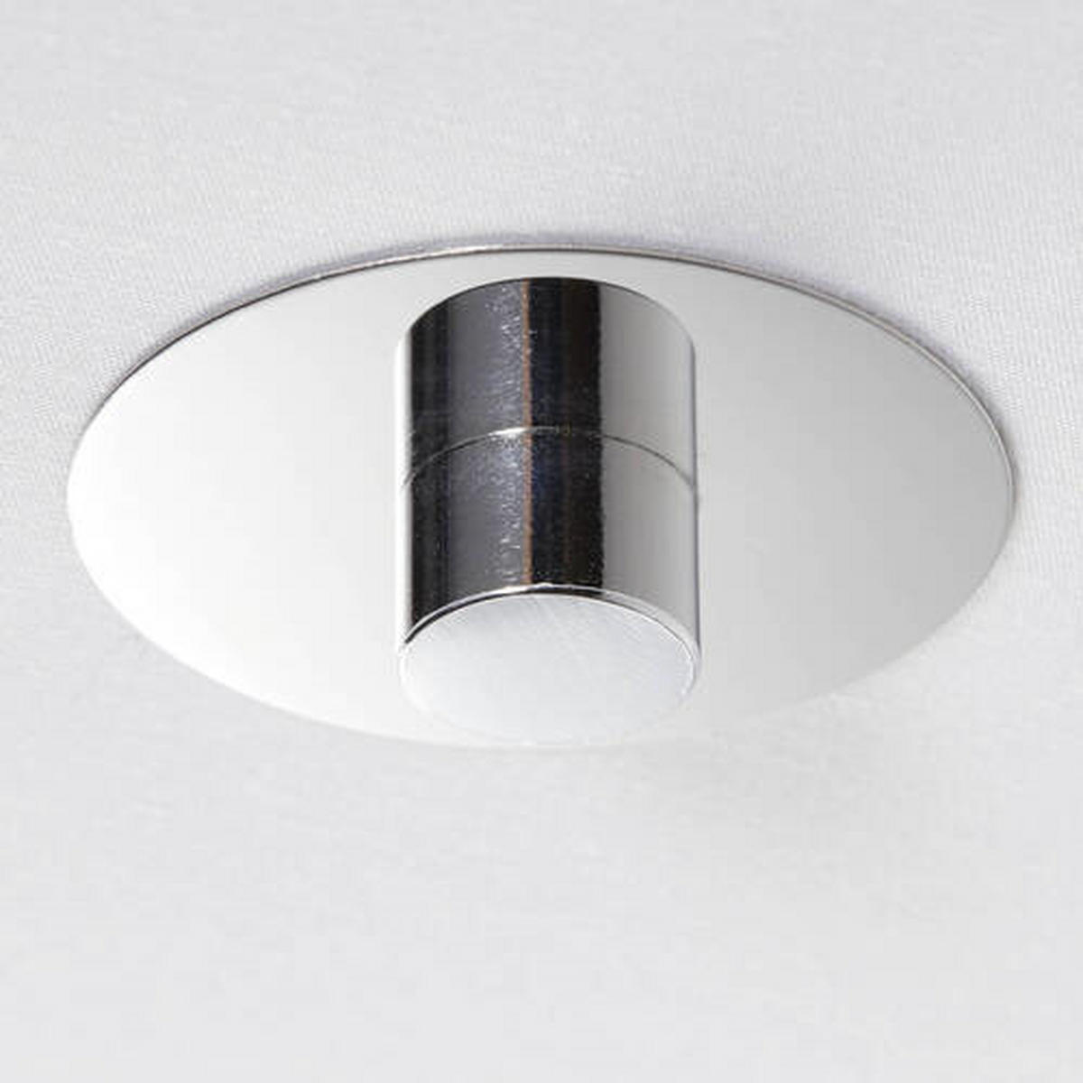 DECKENLEUCHTE  60/26,5 cm    - Chromfarben/Weiss, Design, Textil/Metall (60/26,5cm) - Brilliant