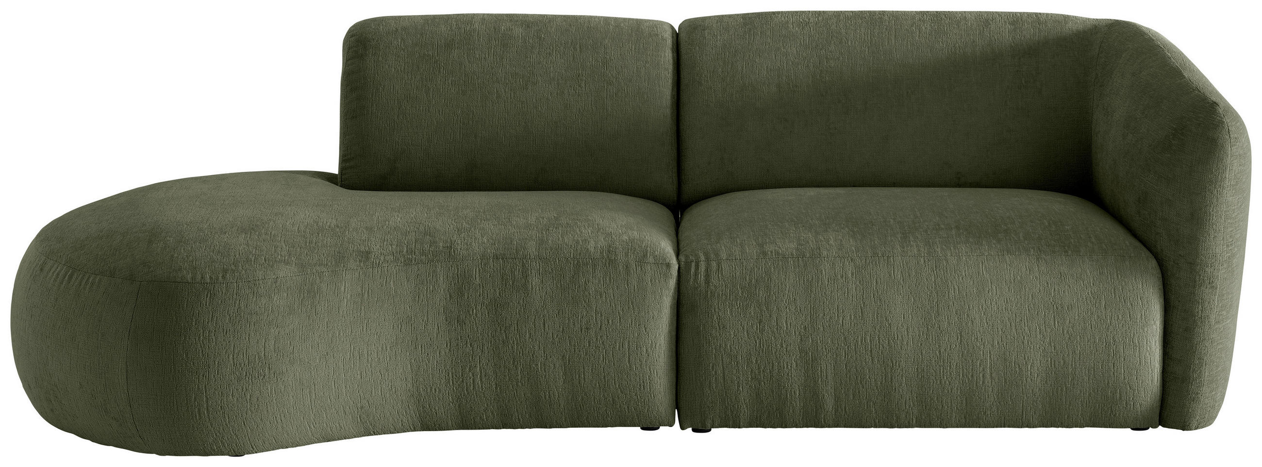 ECKSOFA in Mikrofaser Grün  - Schwarz/Grün, Modern, Kunststoff/Textil (107/238cm) - Livetastic