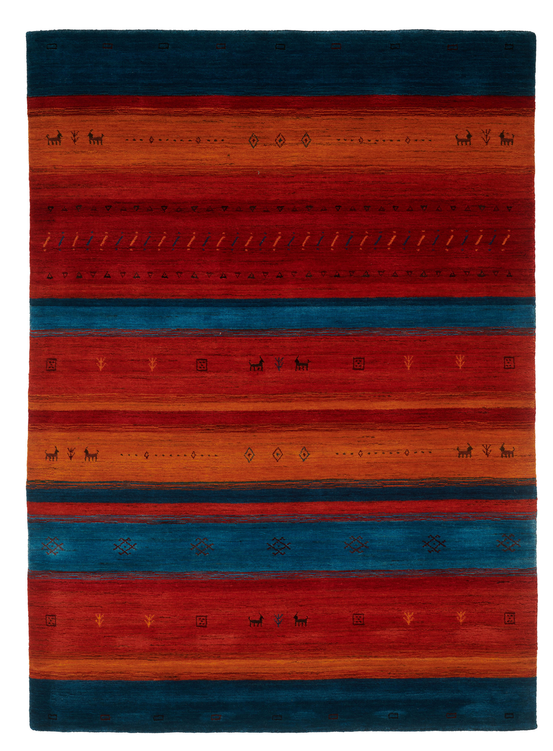 ORIENTTEPPICH  Wohnzimmer 140/70 cm Savannah Multicolor rechteckig  - Multicolor, Design, Textil (140/70cm) - Cazaris
