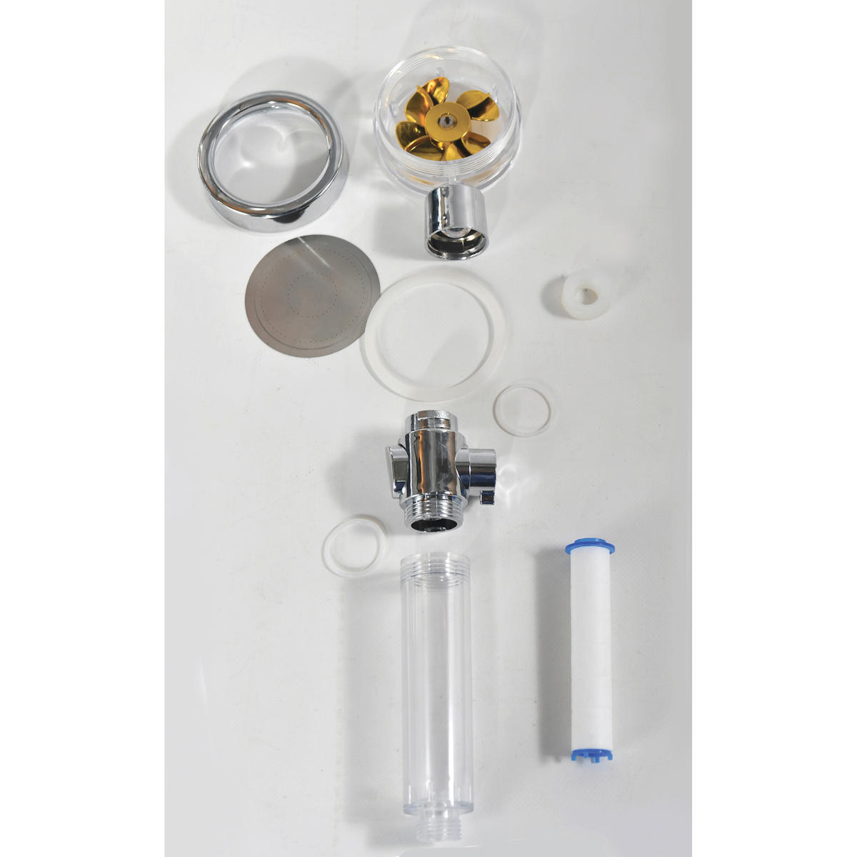 DUSCHKOPF   - Chromfarben, Basics, Kunststoff (8/28/5cm) - MSV